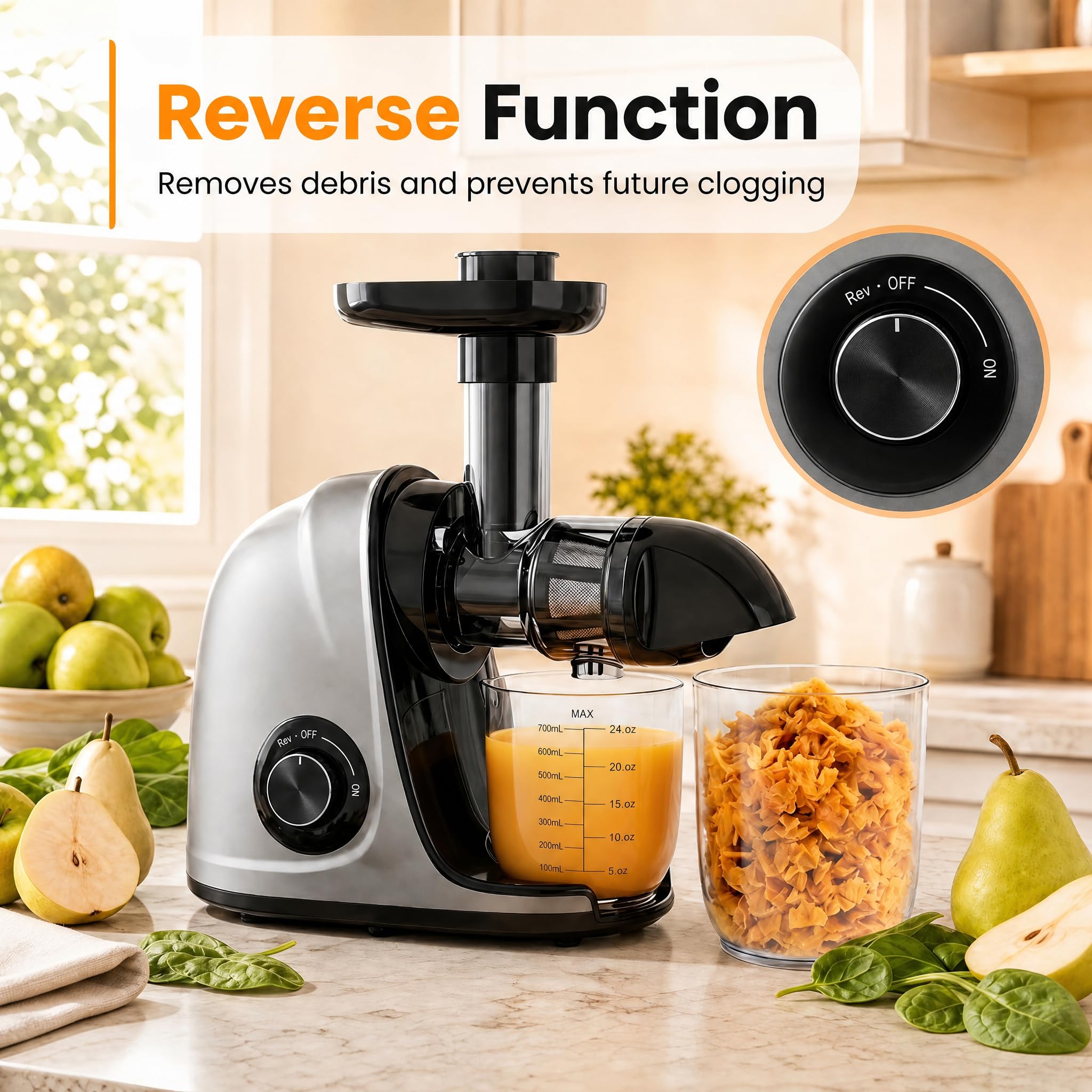 LIFEZEAL Estrattore Frutta e Verdura 150W con Resa del 95%