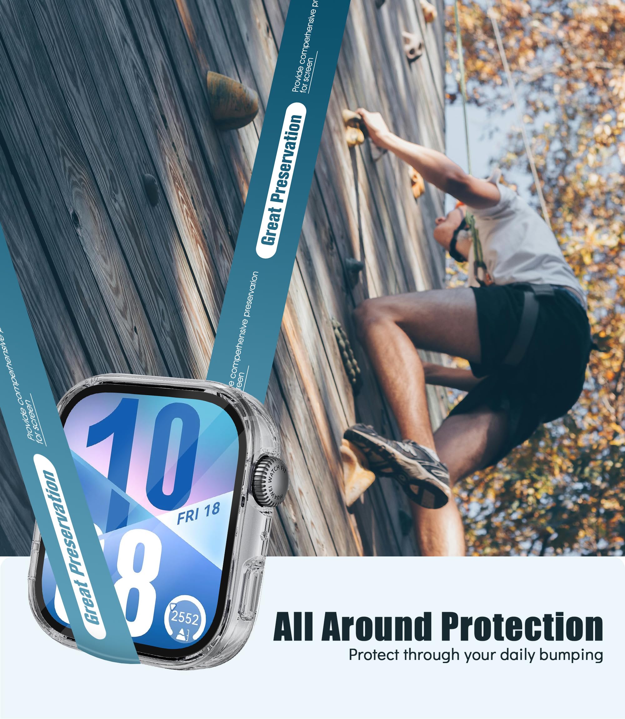 2 sztuki etui do Huawei Watch Fit 4 etui ochronne z ochroną wyświetlacza, twardy PC 360°, ochrona przed zadrapaniami, kurzem, ultracienkie etui ochronne do Huawei Watch Fit 4