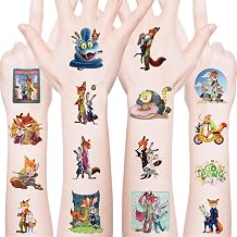 20 Sheets Zootopia 2 Temporary Tattoos for Kids, Birthday Party Favors, Cute Cartoon Decoration Sticker Gifts for Teen Girl Boys Home Activity Class Prizes Carnival Christmas Rewards