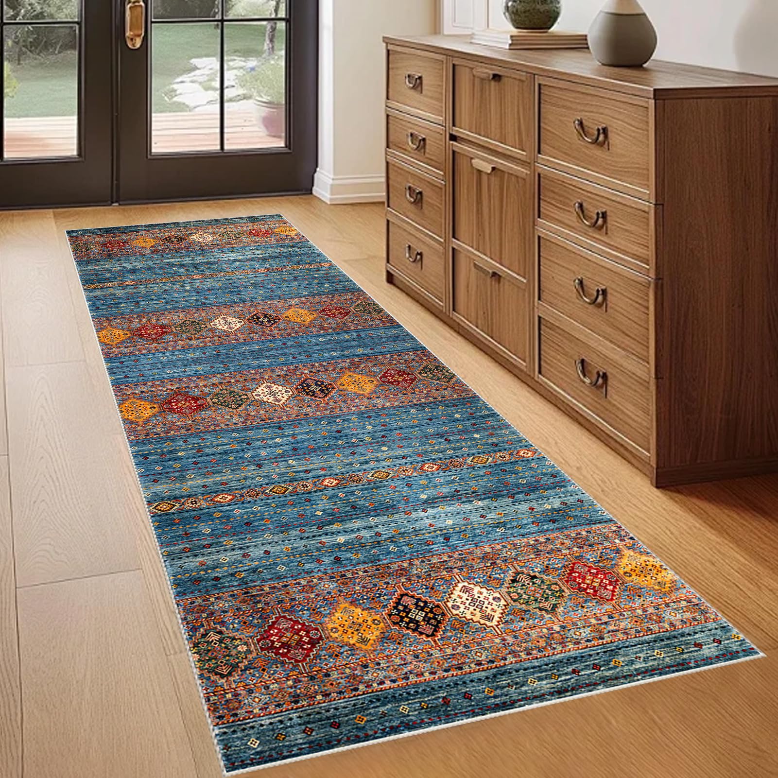 Carpet Runner for Hallway Non-slip Kitchen Area Carpet Rug Long Hall Runner Rug 40 x 100 cm Low Pile Entrance Door Mat Kitchen Floor Mat Rug Washable Runner for Hallway Entryway Laundry Room Bedroom