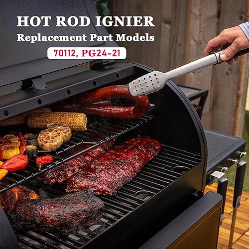 Miniatura 5 de Paquete de 2 encendedores de barra caliente compatibles con parrilla de pellets de madera Pit Boss y Camp Chef, el kit de elementos calefactores