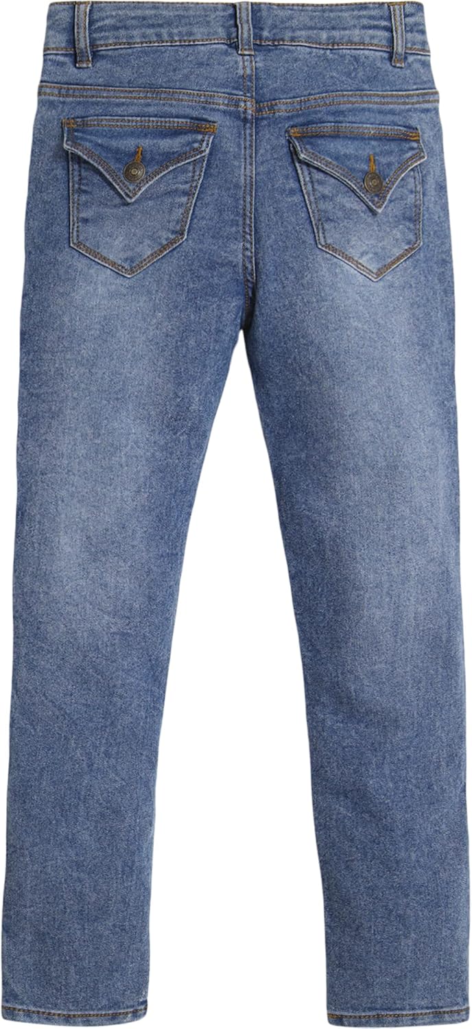 HUDSON Girls' Full-Length Stretch Denim Pants & Jeggings, Skinny Fit, High Rise Waist, True Blue Signature, 10 - Image 2