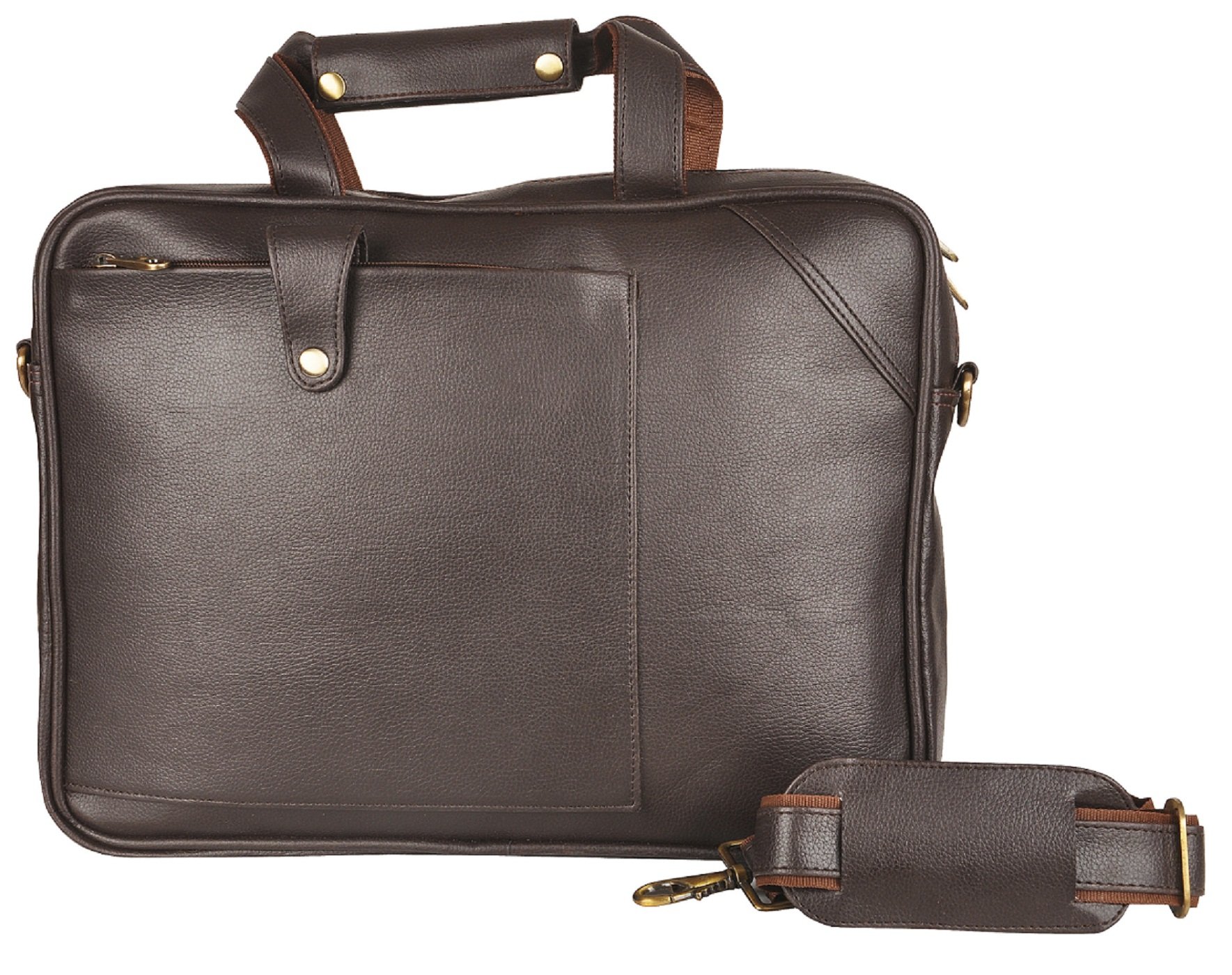 SPHINX Rich PU Leatherette Cross-body Laptop Office Bag for men/boys - Dark Brown