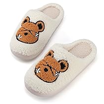 Mishansha Pantofole Donna Uomo Inverno Antiscivolo Caldo Comode Ciabatte da Casa Carino Bianco 37-38 EU