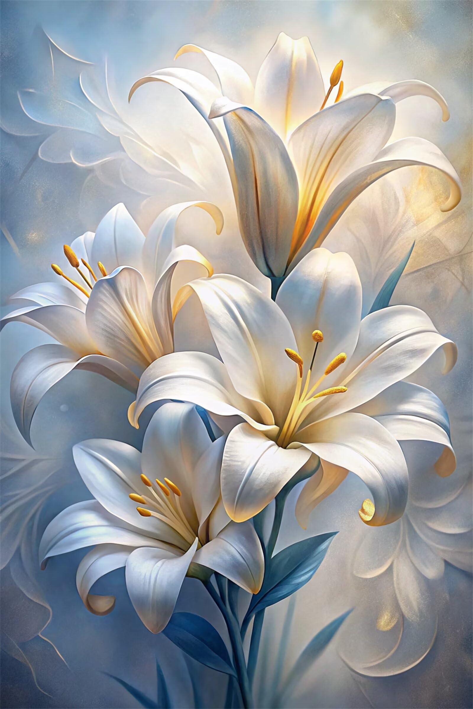 2000 Teile Puzzle Für Erwachsene,Wunderschöne Lilienblüten DIY-Puzzle,Kreative Unterhaltung, Spaß, Klassisches Puzzles Familienspiele