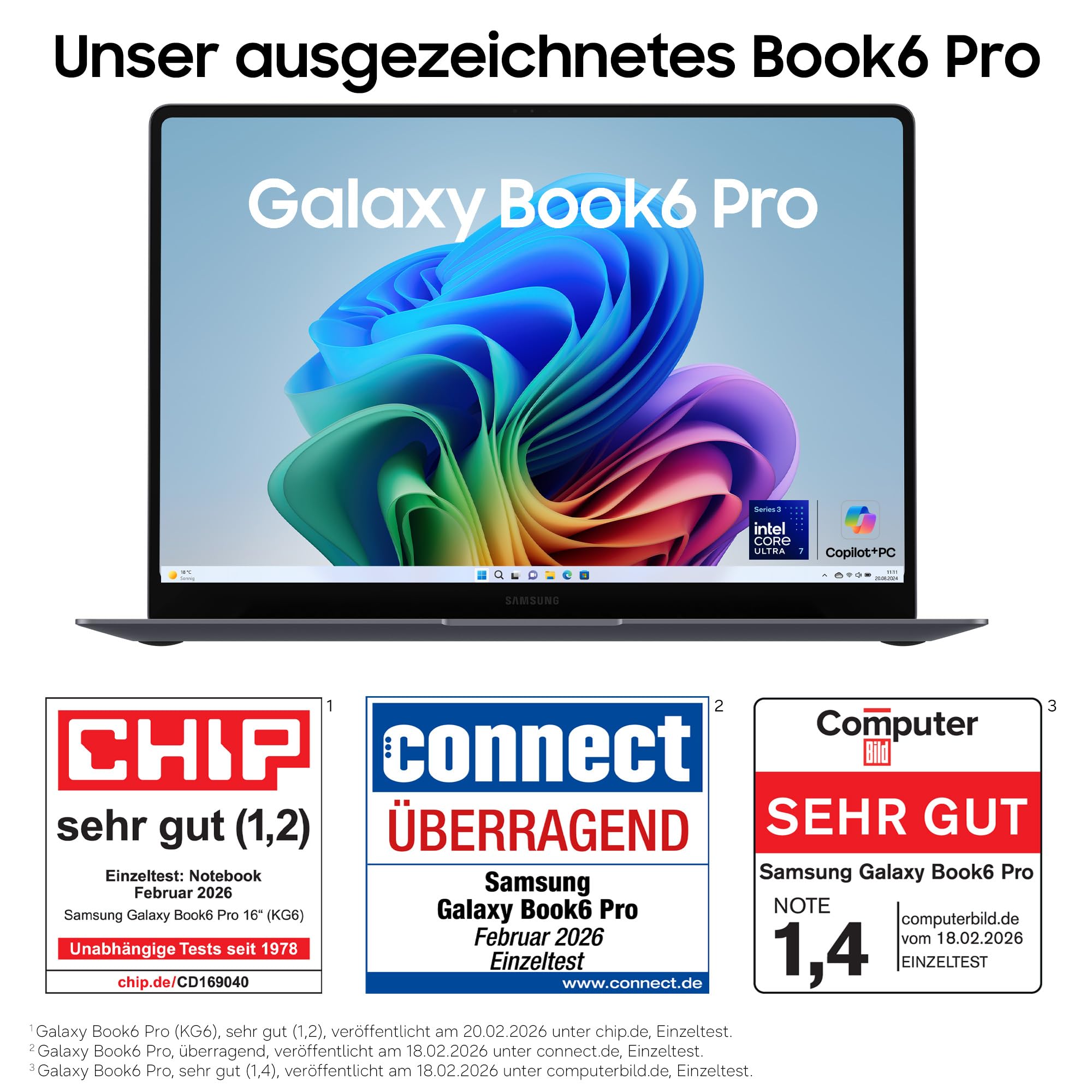 Samsung Galaxy Book 6 Pro - Gray | 16" | 3 Jahre Herstellergarantie | Exklusiv bei Amazon