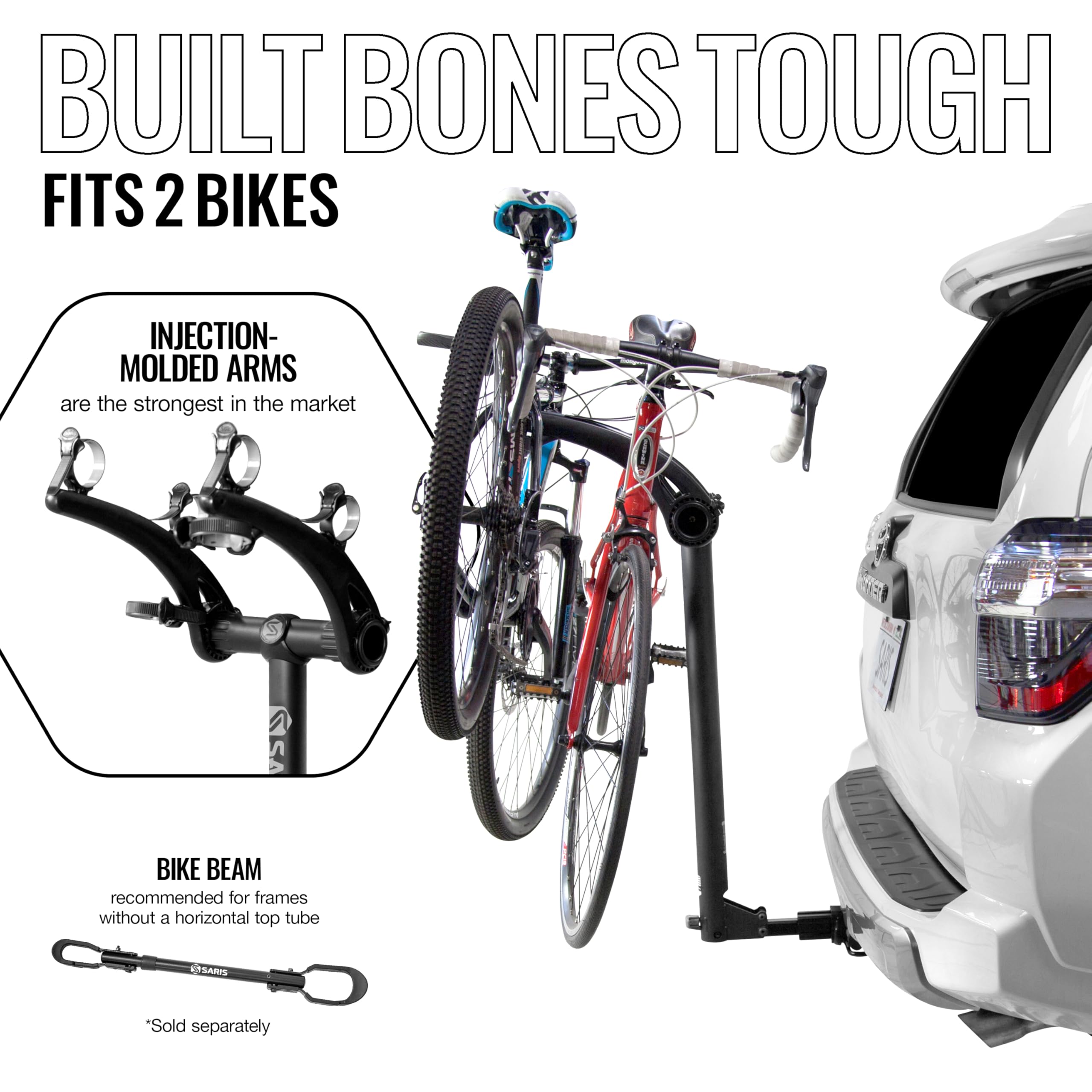 Amazon.com: Saris Bones 2-Bike Hitch Rack Bicycle Carrier, with