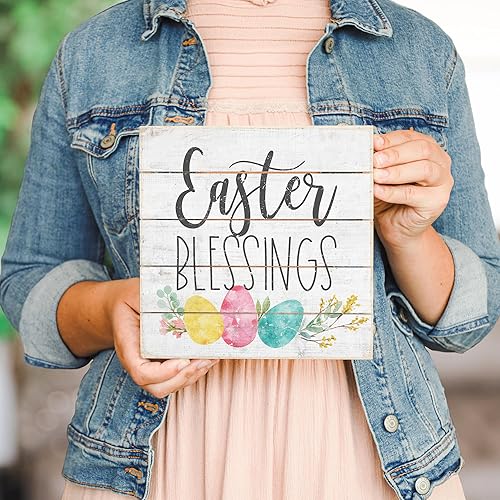 Miniatura 3 de Simply Said, INC Perfect Pallets Petites - Letrero de madera de 8 pulgadas PET16468 - Bendiciones de Pascua