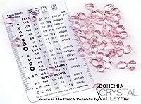 Vista 2 de Cuentas de vidrio checo de 50 piezas, 6 x 9 mm, en forma de lágrima, color rosa claro, Rosaline 70120