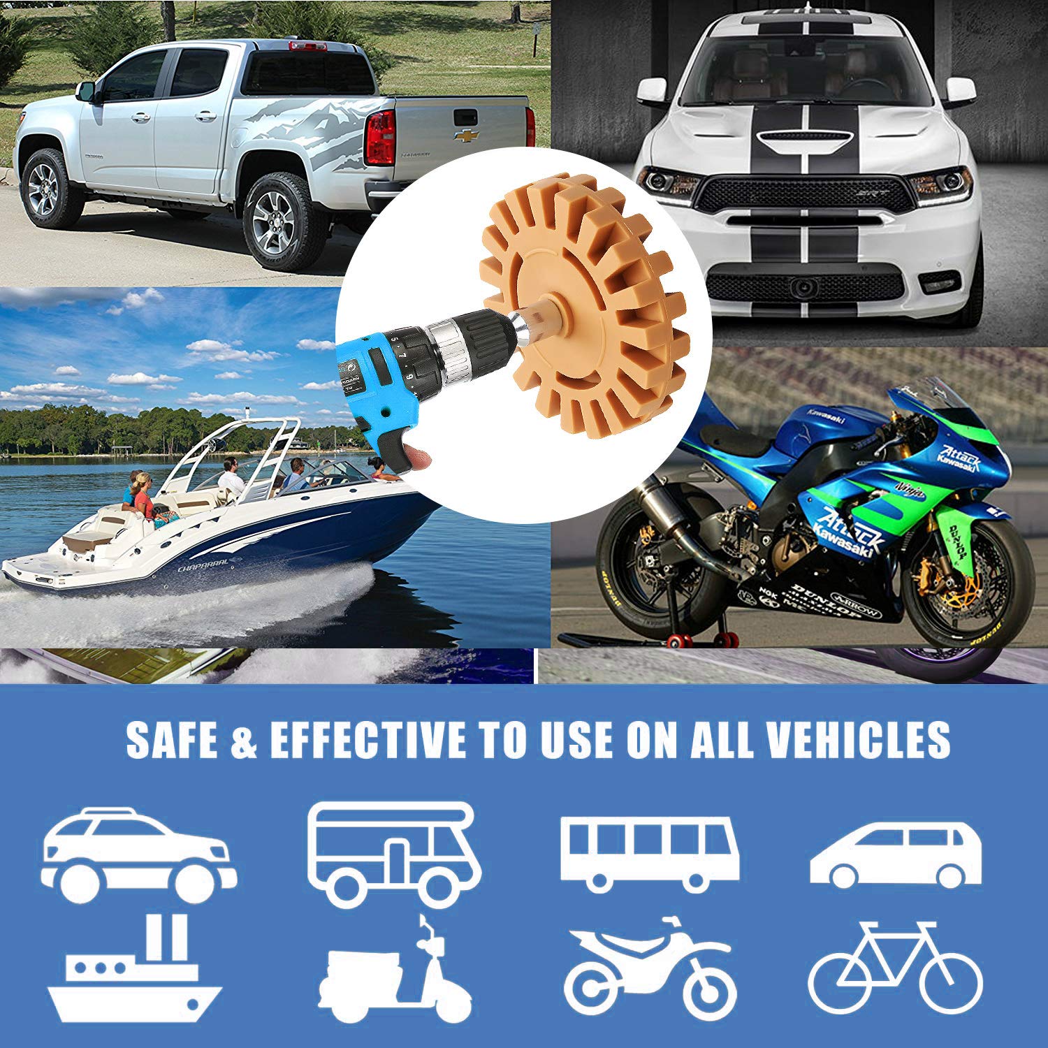 Buy Decal Remover Eraser Wheel 4 Inch Rubber Eraser Wheel