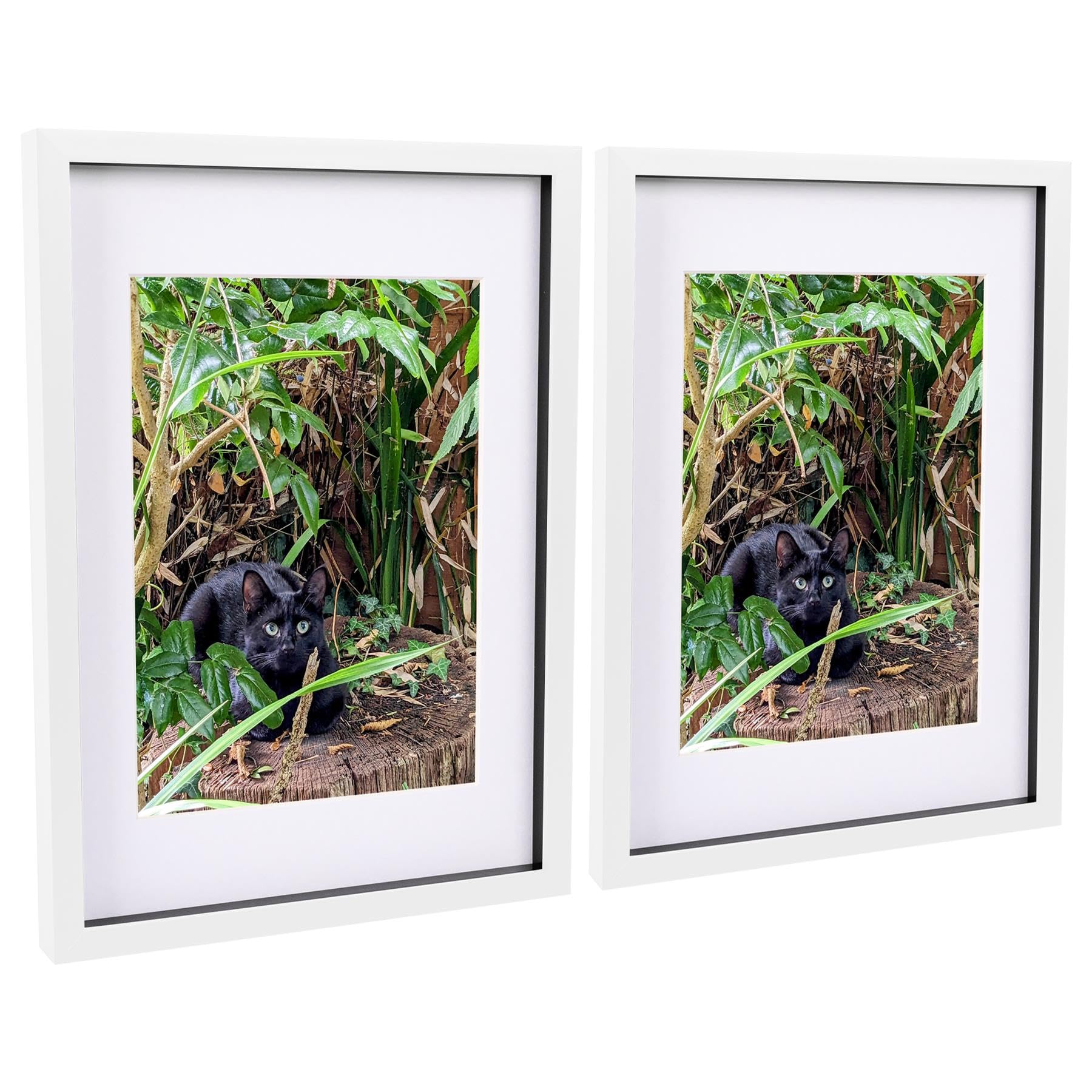 Nicola Spring White 3D Shadow Box Frame - A3 Frames (30 X 42Cm) - A4 Mount (20 X 30Cm) - Pack Of 2-3D 3D Photo Picture Box Portrait Display Case Wedding Crafts Frame
