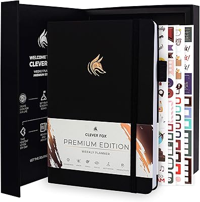 Clever Fox Planner Premium Edition – Undated Luxurious Weekly & Monthly Planner to Increase Productivity and Hit Your Goal...
