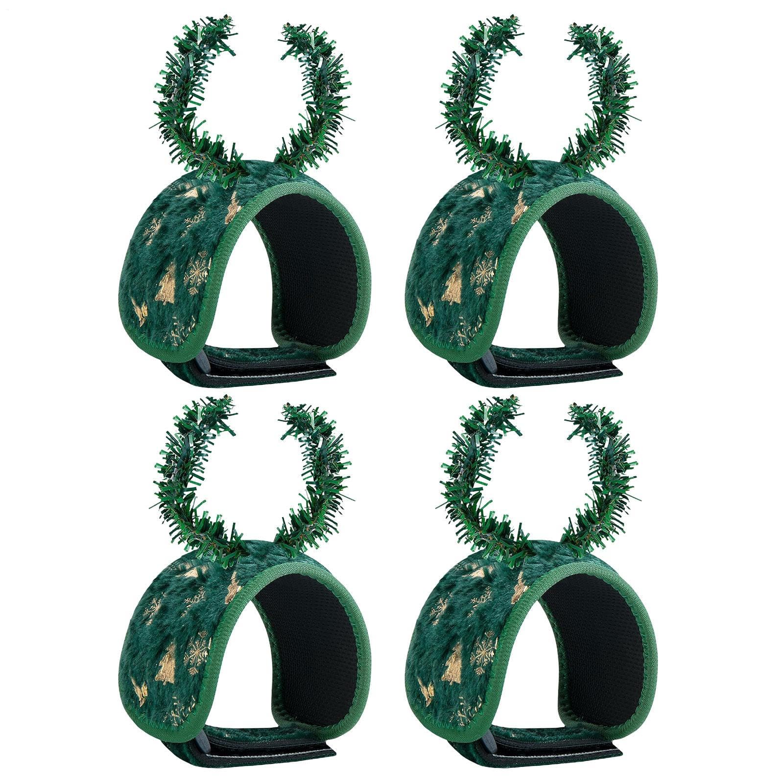 Attaches de guirlande de Noël pour rampes d'escalier, lot de 4 pinces ajustables de décoration