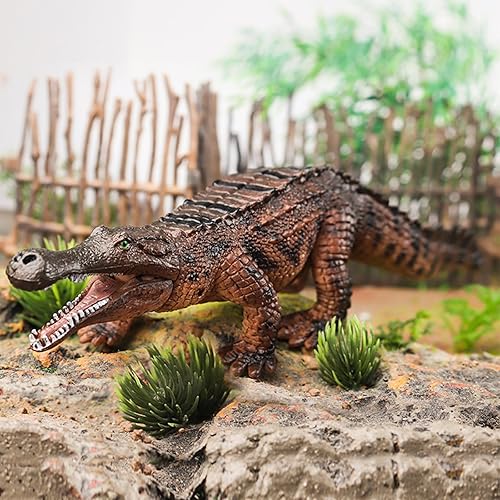 Miniatura 35 de EOIVSH Mosasaurus - Juguete grande de Mosasaurio gigante de pretector oceánico, mordiendo un pterosaurio, monstruo marino prehistórico, figura