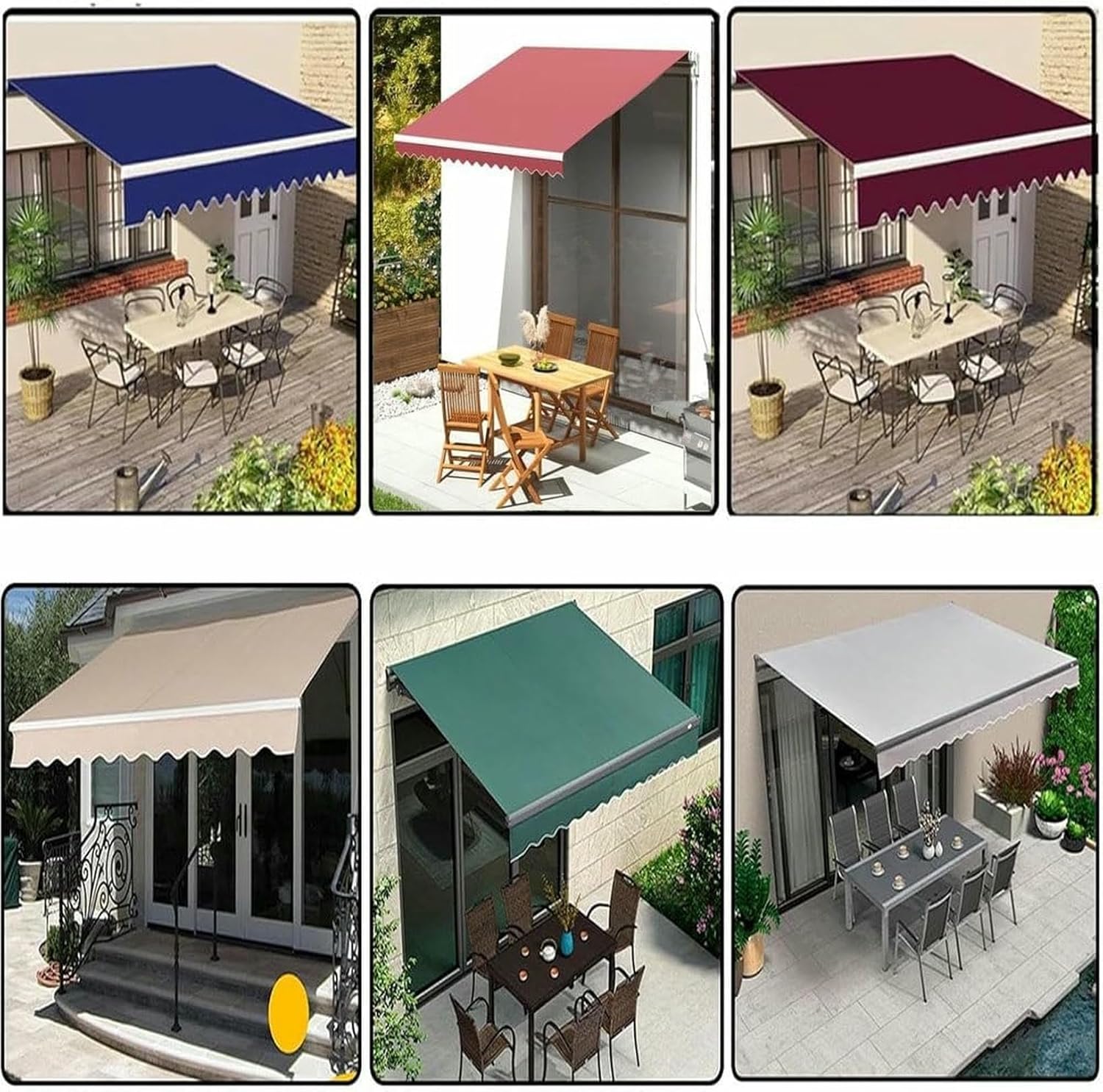Patio Awning Retractable Sun Shade Shelter Replacement Fabric, Door Window Sunshade Shelter Replacement Canvas UV Protection(Fabric Only)
