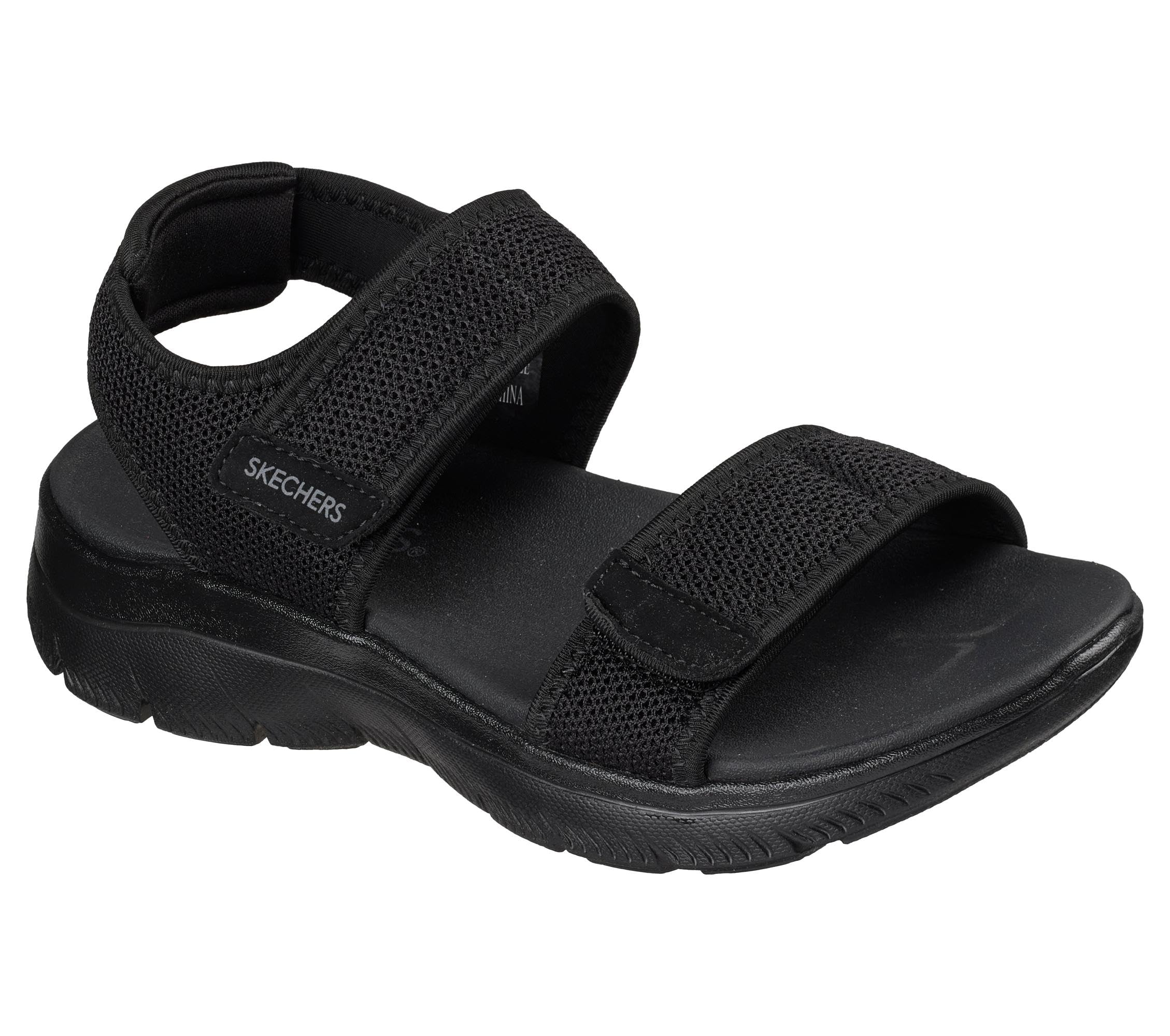 Skechers Women's Summits Sandal Cute Mark Trainers, Black, 4 UK