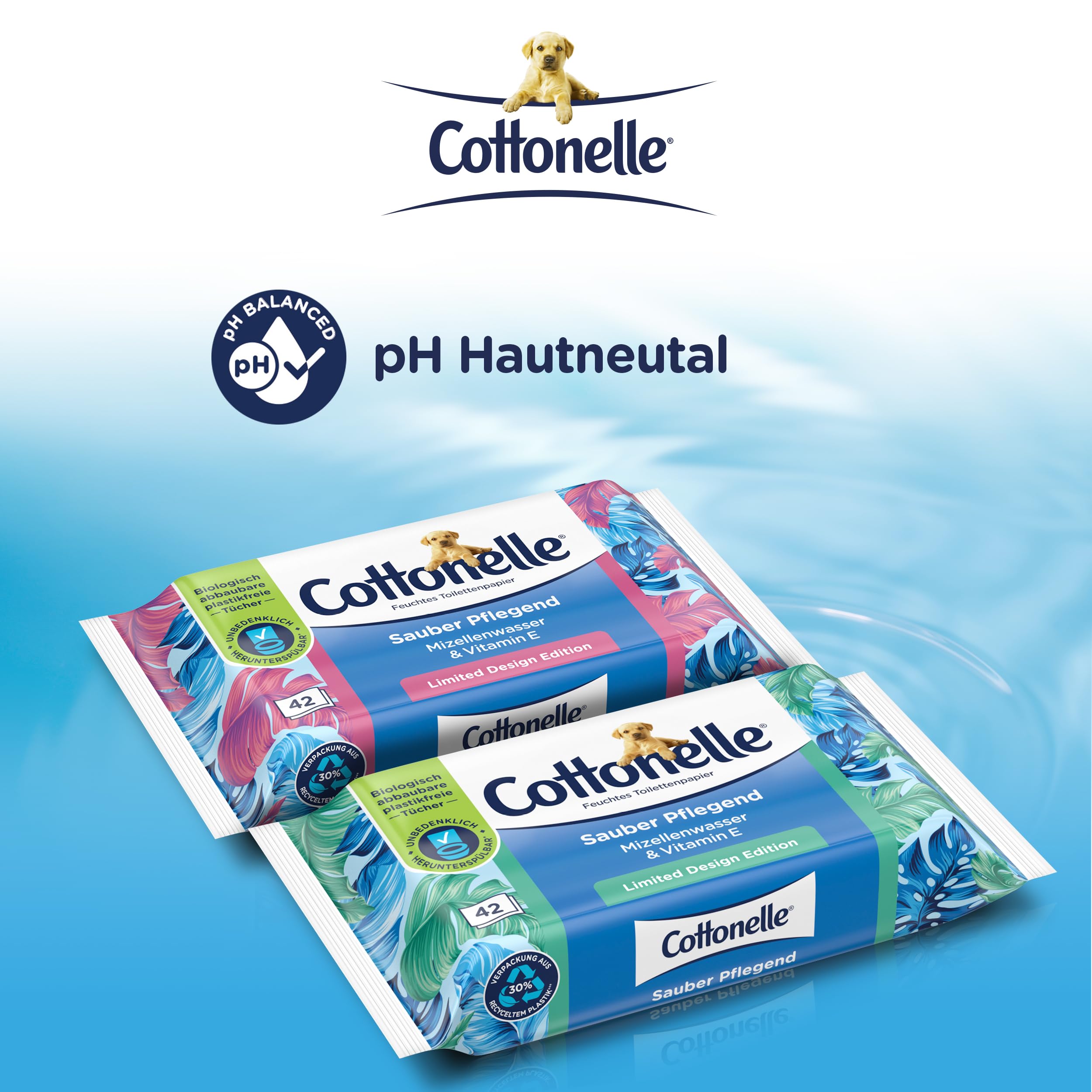 Cottonelle feuchtes Toilettenpapier, Sauber Pflegend, 12 x 42 Feuchttücher