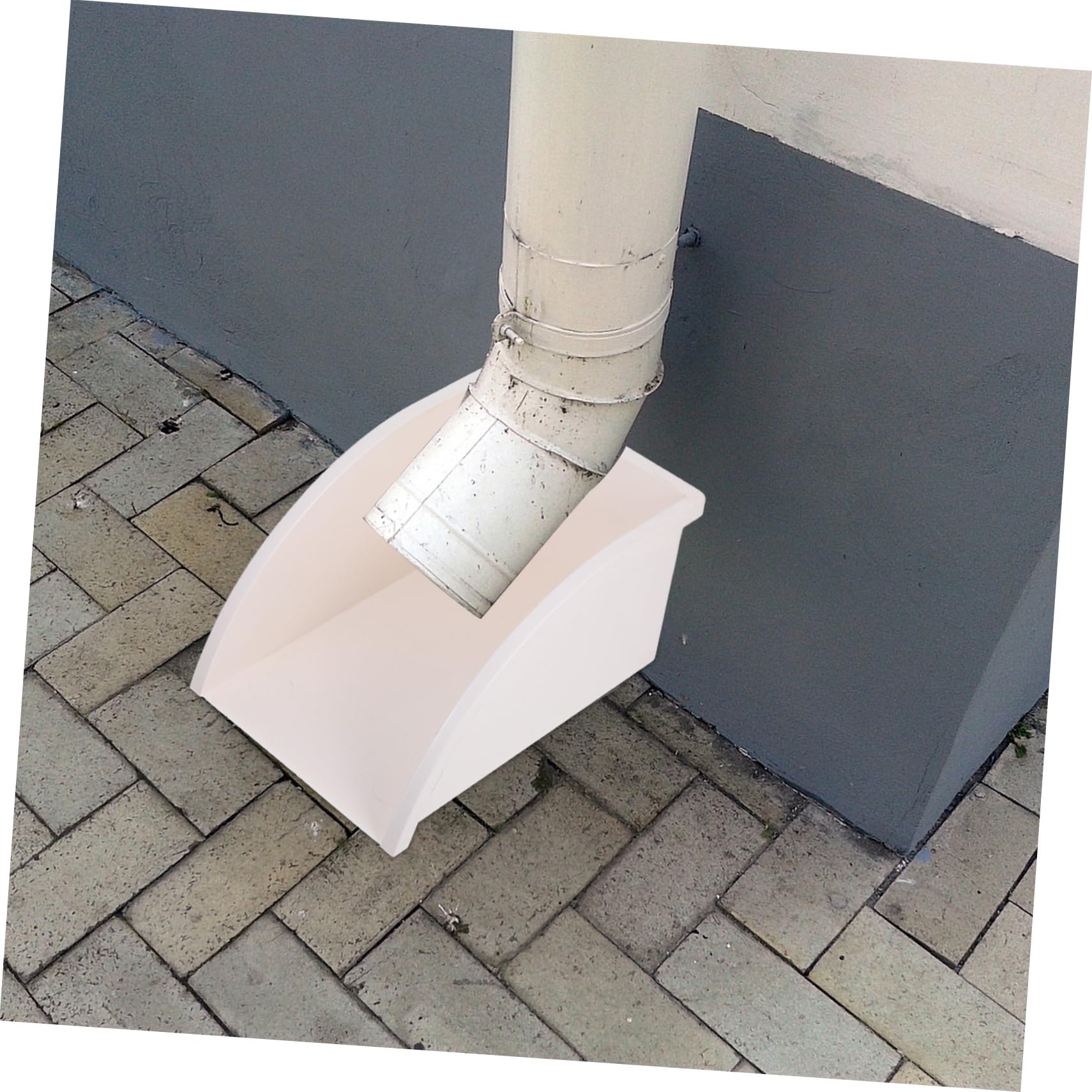 Bajante de Lluvia Pvc Blanco 2 Piezas para Canalones | Bloque de Protección contra Salpicaduras, Uso Exterior en Edificios, Recoge Agua y Ayuda a Reducir Mantenimiento