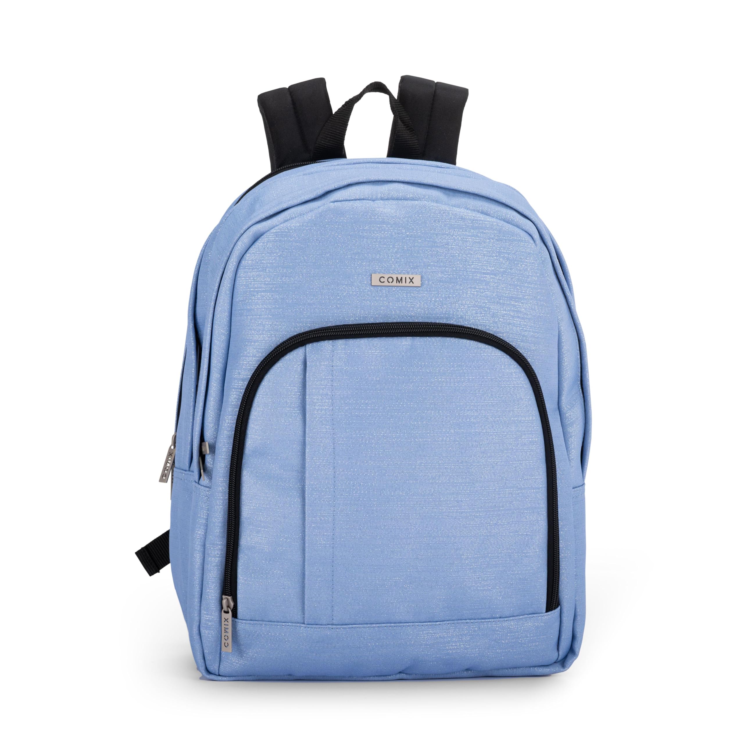 Comix Lurex School Backpack for Children and Teenagers, with Large Compartments, Front Pocket, Zip Closure and Adjustable Shoulder Straps, 32 x 43 x 23 cm, 31 L