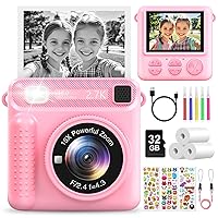 LUVTOY Macchina Fotografica Bambini Istantanea, 2.4 Pollici 1080P Fotocamera Bambini