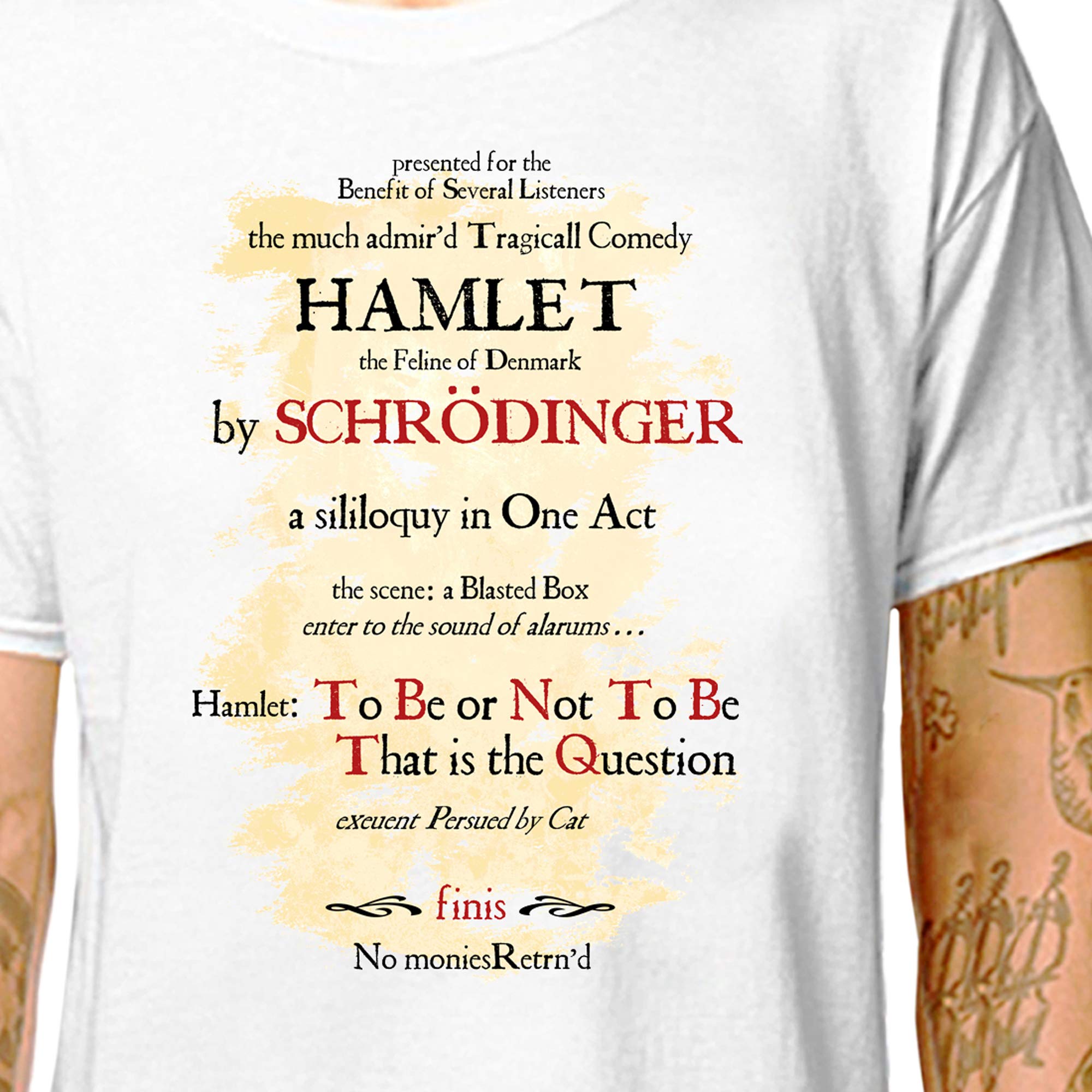 LazyCarrotTeesSchrodinger's Hamlet - Shakespeare's Cat | LazyCarrot T-Shirt