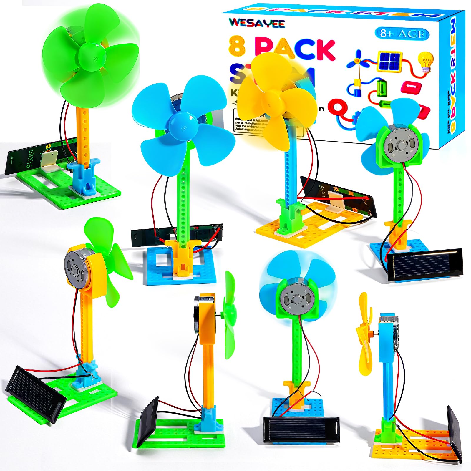 Photo 1 of ***Only 6***Bulk STEM Kits - 8 Set Solar Powered Fans, Science Kits for Kids Age 8-12 12-14 10-12, Stem Building Toys for Ages 8-13, Boys Girls Crafts, Classroom School Gifts Experiments Activities Summer Toys***Only 6***