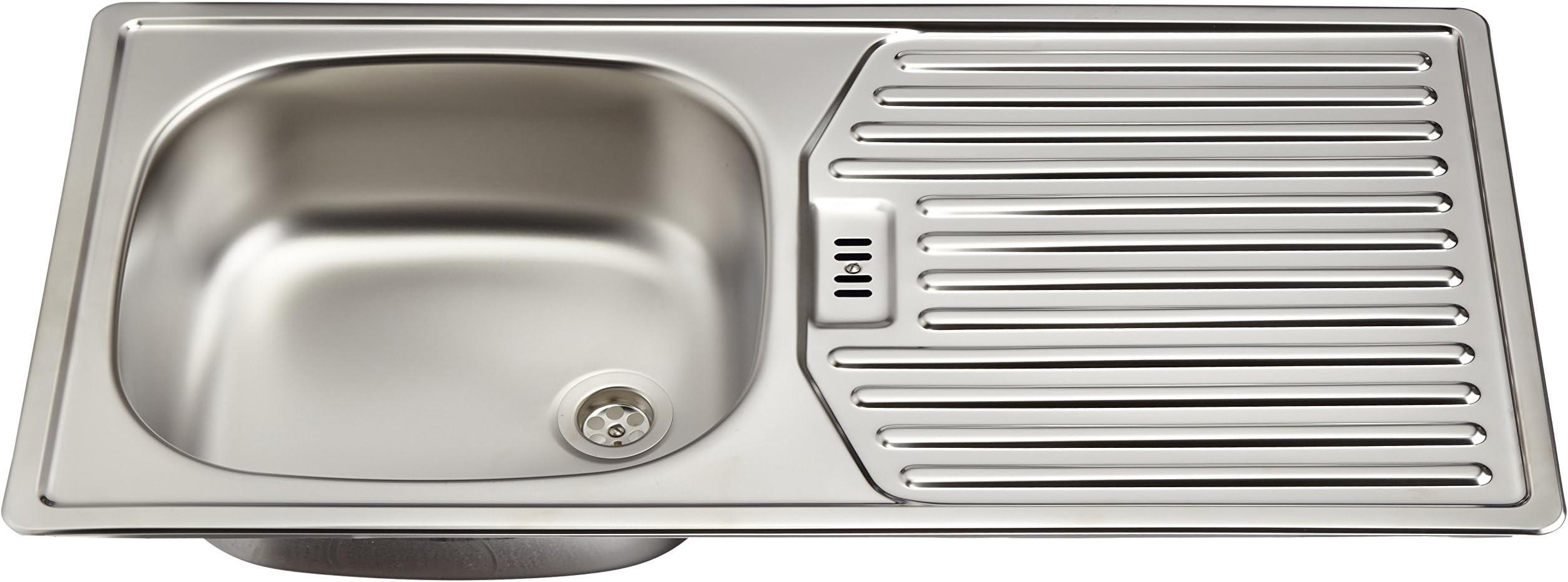 Rieber 86 K Built-in Sink Stainless Steel Single Bowl Kitchen Sink Made in Germany 860X435 mm with Draining Board Smooth Durable and rustproof Area