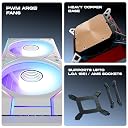 daWg L240AIO, 240Mm AIO Cooler, 3.4" IPS Detachable Type C Screen, Support Sockets - LGA 2066/ 115X/ 1200/1700/ 1851 & AM4/AM5, 2500 RPM Pump, ARGB Sync, PWM Fans, Braided Tubing (White),Desktop gallery image