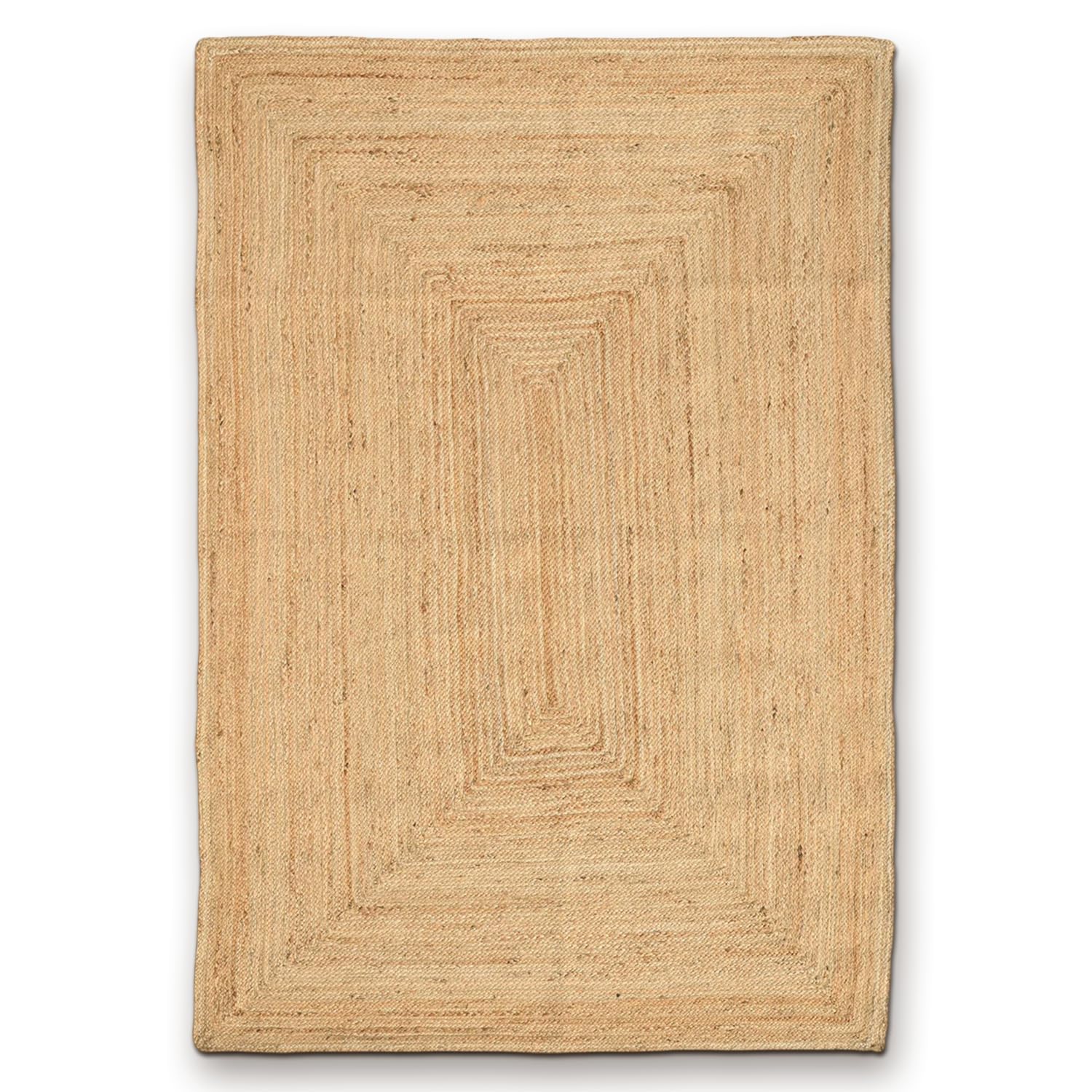 HANIESTA Jute Rug Raw Spiral, 100% Natural Jute, 200x290 cm, Handmade Woven Boho Rug for Living Room, Bedroom and Home Office โ image 1
