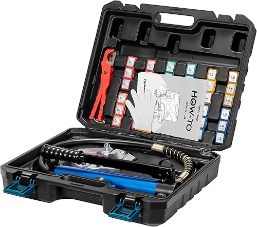 VIVOHOME Crimpadora de manguera hidráulica separable para AC, herramienta de prensado manual de manguera con 7 troqueles, reparación de aire