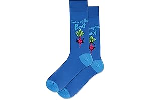 Hot Sox Men's Fun Teal Dress Socks with Conversation Starters