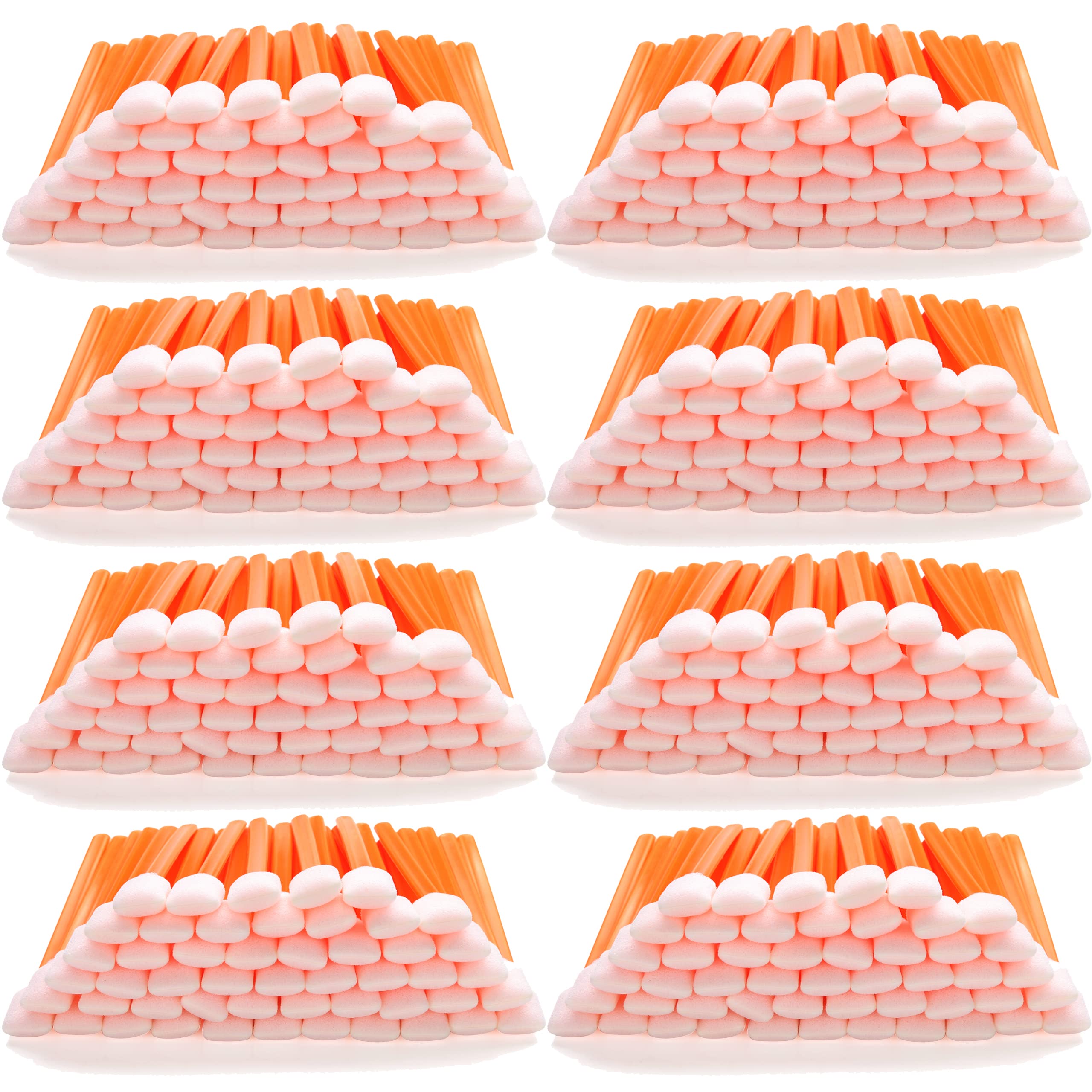 AAwipes Hisopos de espuma de laboratorio (400 puntas de espuma rectangulares grandes, 5.25 pulgadas, naranja), esponja de limpieza de sala limpia para instrumentos ópticos (C714C)