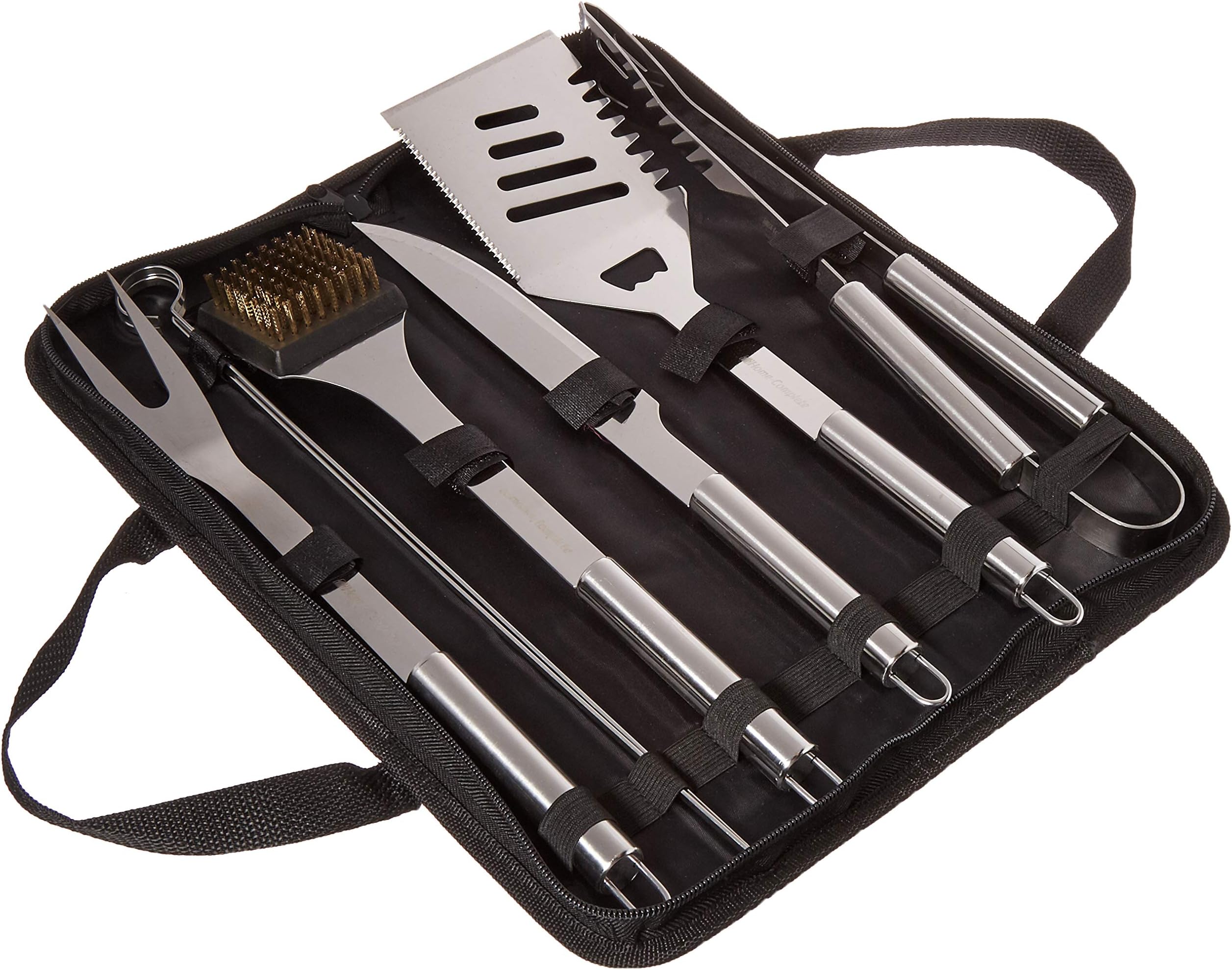 Home-Complete BBQ Grill Tool Set- Stainless Steel Barbecue Grilling Accessories Aluminum Storage Case