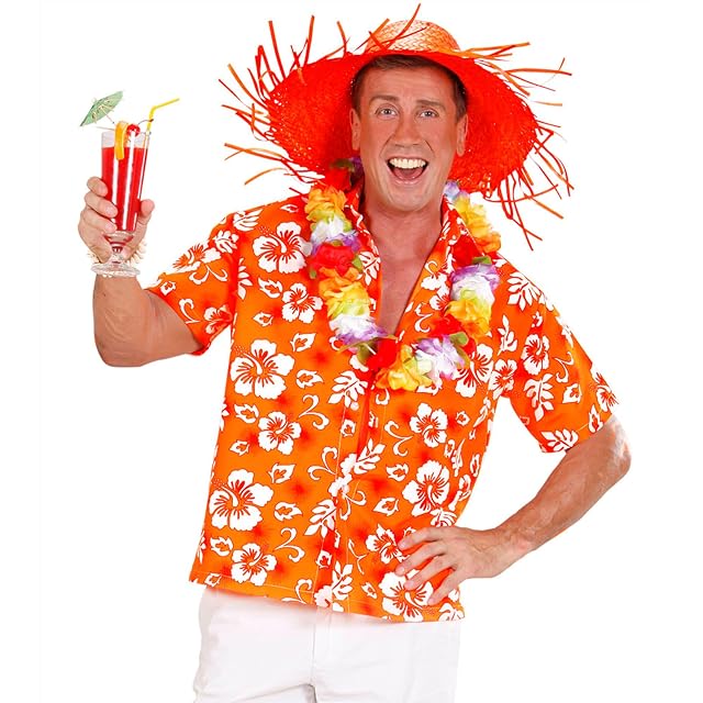 Foto 3 de 6 de WIDMANN MILANO PARTY FASHION - Camisa Hawaii para hombre, camisa de flores, fiesta en la playa, disfraces