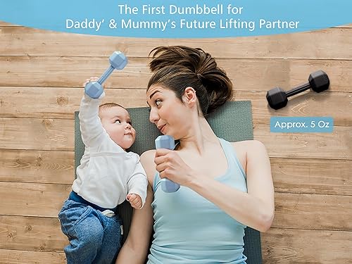 Miniatura 5 de Juguete de mancuernas para bebé, juguete de dentición de sonajero para niños, juguete sensorial duradero y seguro, ejercicio de entrenamiento y