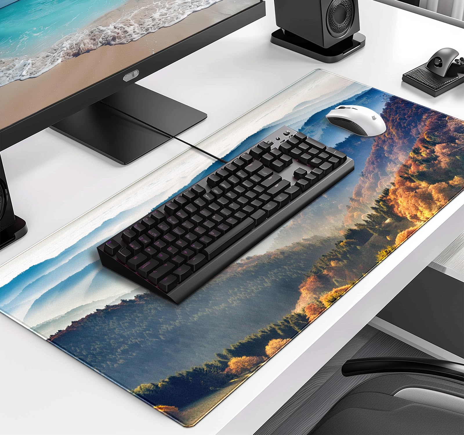 Amazon.co.jp：大型拡張ゲーミングマウスパッド ステッチエッジ