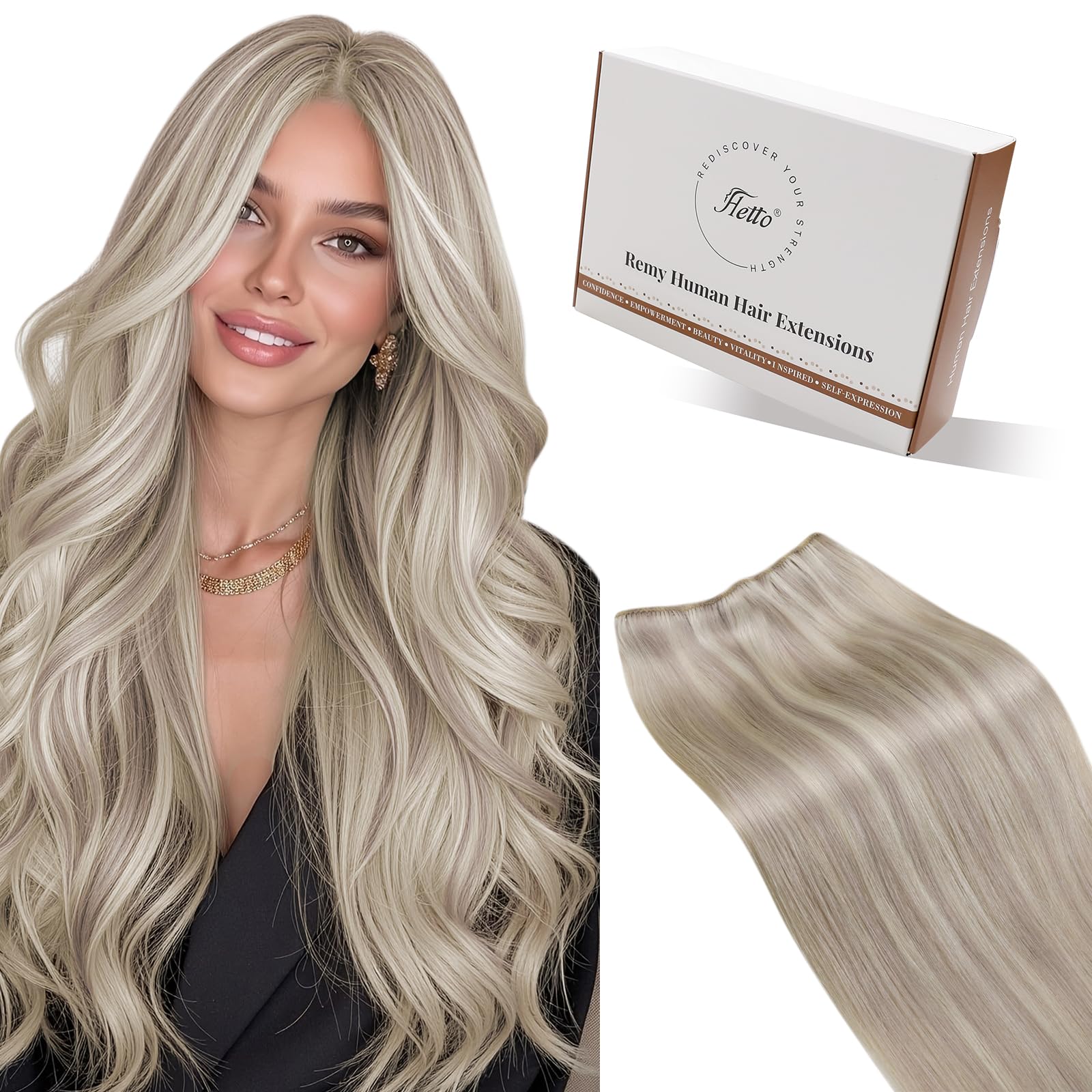 Hetto Extensions Echthaar Tressen