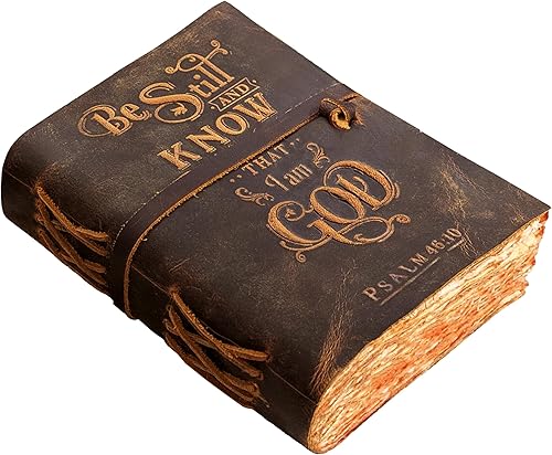 Leather Village - Diario de oración - 8 x 6 pulgadas (A5) - 200 papeles antiguosantiguos de borde de cubierta - Diario de estudio bíblico
