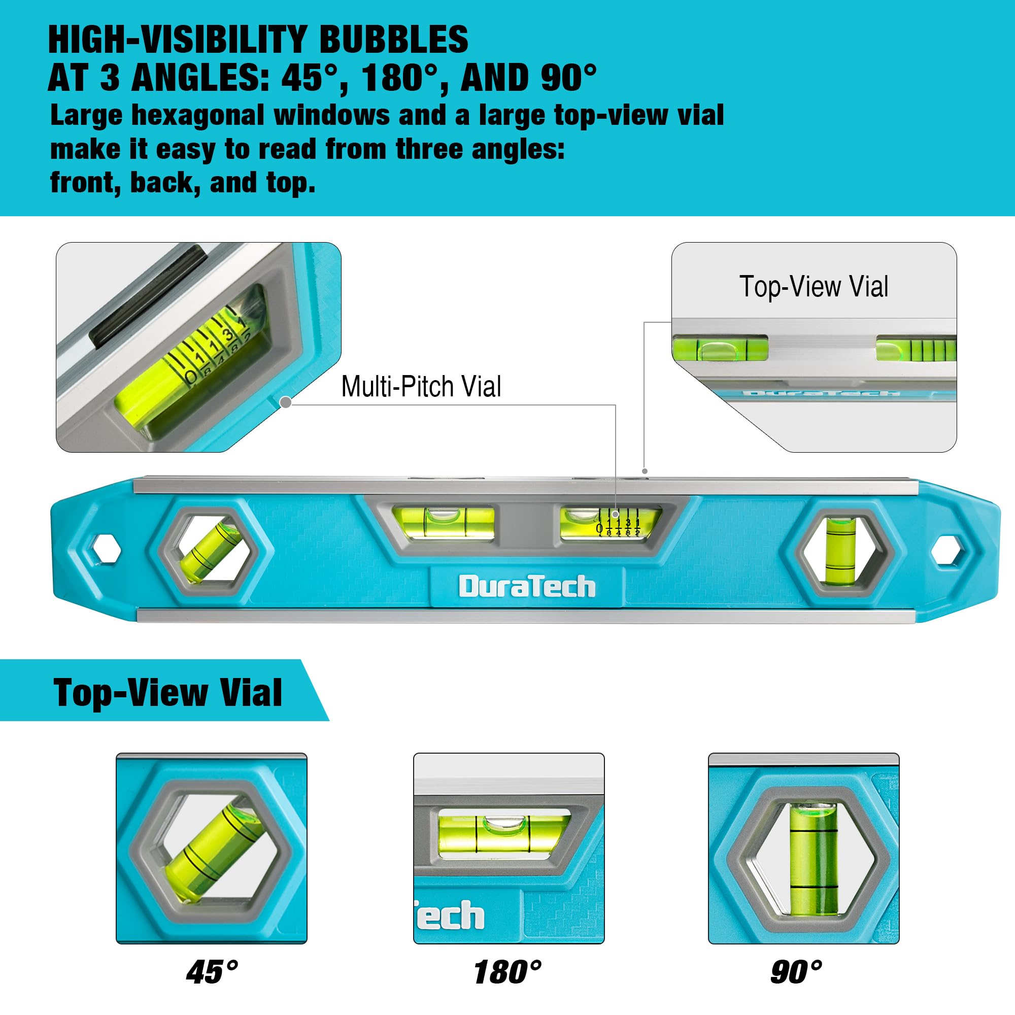 DURATECH Magnetic Level - 12" Torpedo Level -3