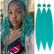 Teal Braiding Hair Pre stretched Itch Free Braiding Hair Extensions 26inch