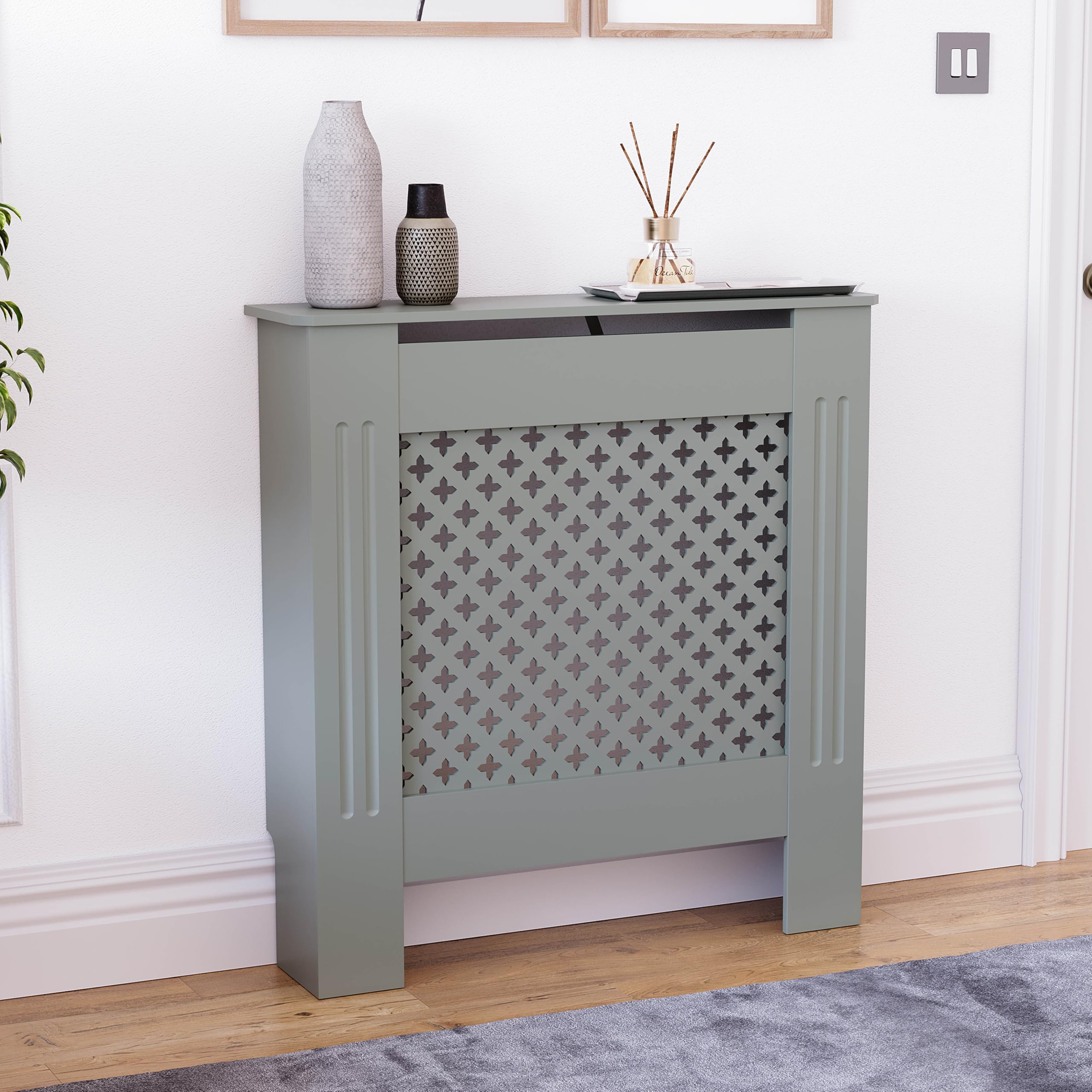 Oxford Radiator Cover - Grey / 78cm