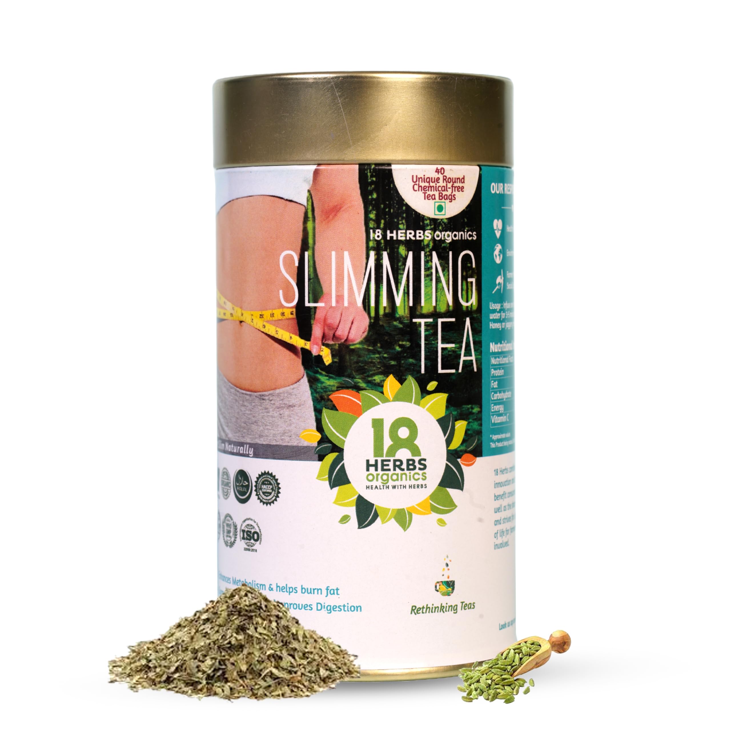 18 Herbs Organics Health with Herbs Slimming Tea Bags - Natural Herbal Tea Bags - Get Slim And Fit - 40 Count Tea Bags (B0C9GNXNYK) Amazon Price History, Amazon Price Tracker