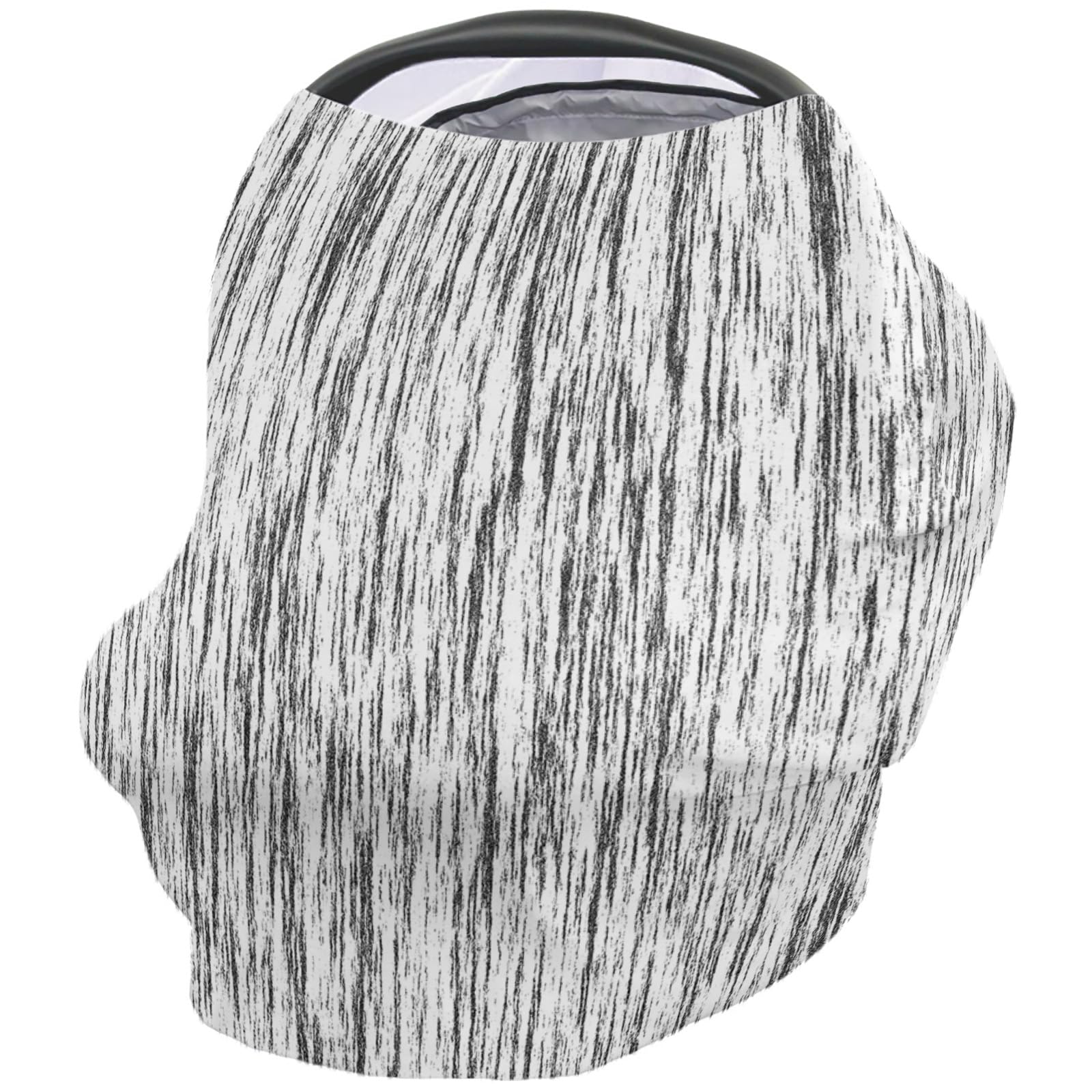 Nursing Cover for Breastfeeding Scarf, Abstract Grey Brush Strokes Baby Car Covers Super Soft Multi Use for Canopy Shopping Cart Cover Blanket Stroller Cover