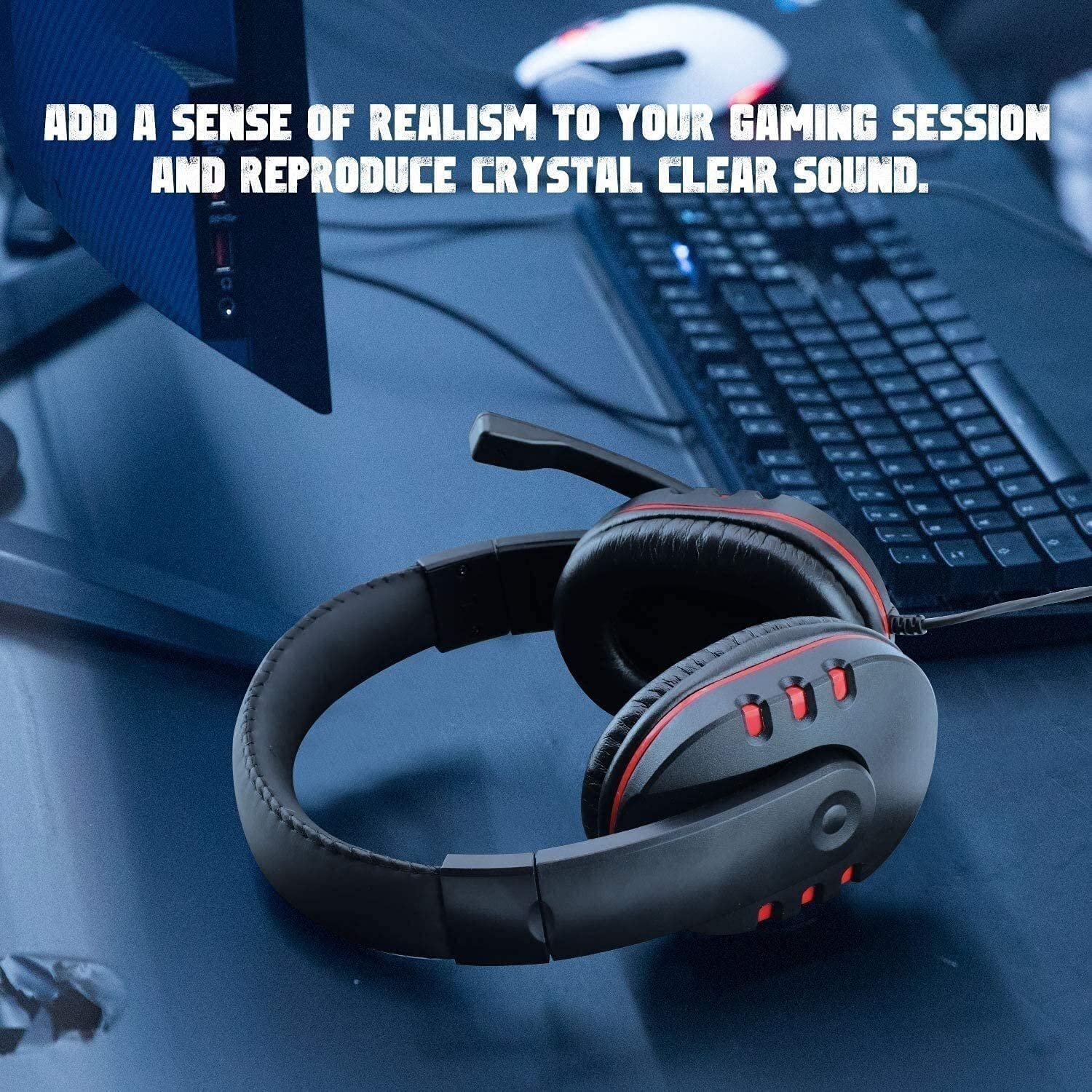 ARTSZY Gaming Aurnodastro for Le Cuffie del Suono Surround con Il Microfono Che annulla Il Rumore- Auricolari Memory Foam Luci for Laptop