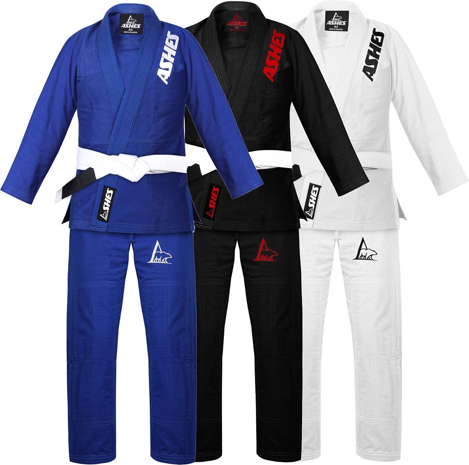 Ashes Sports BJJ GI for Men IBJJF Kimono BJJ Jiujitsu GIS W/Preshrunk Fabric & Free Belt