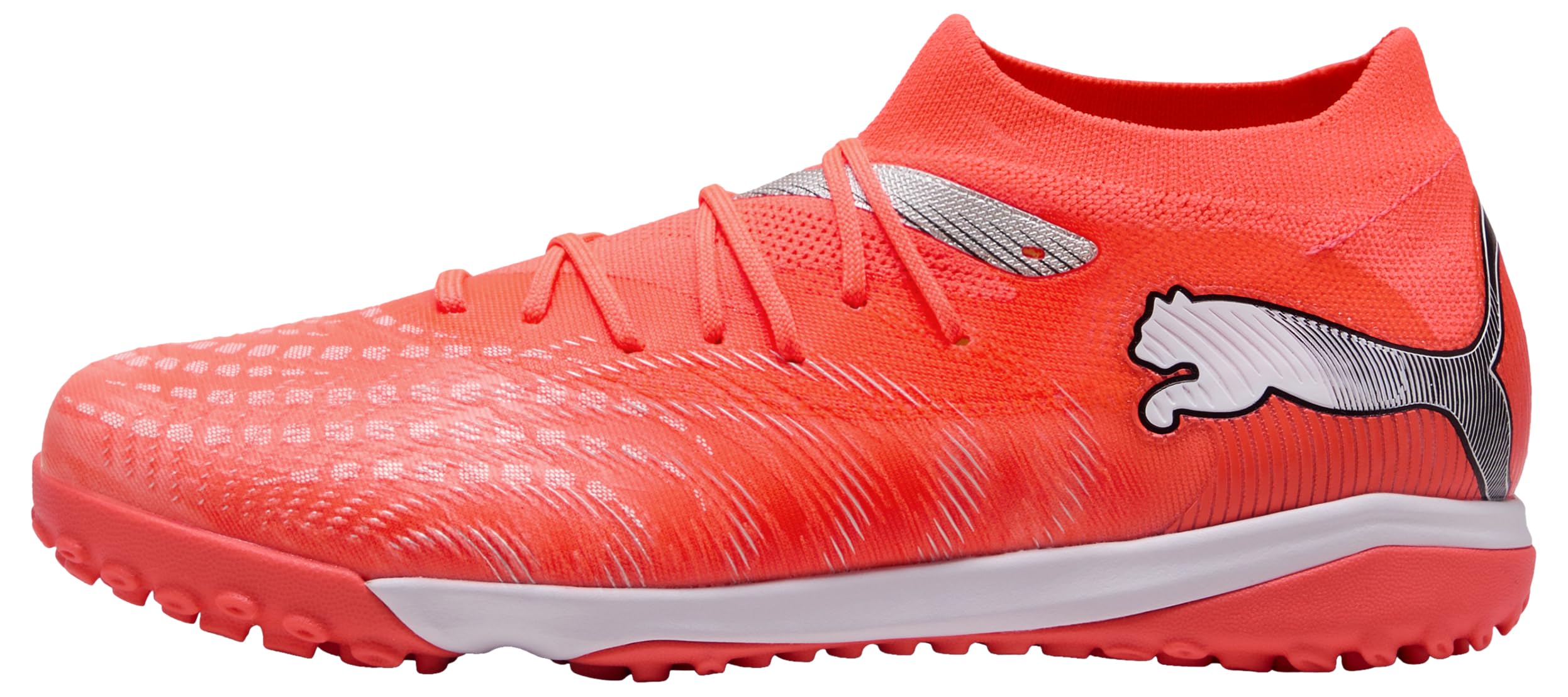 PUMA Women's Future 9 Match Turf Football Boots, Glowing Red-PUMA White-PUMA Black-PUMA Silver, 4.5 UK