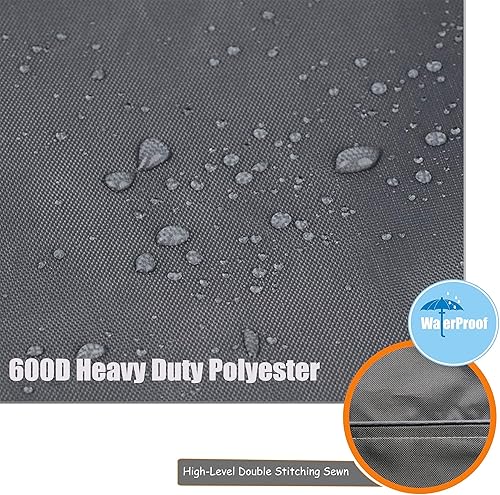 Miniatura 18 de Fundas impermeables para sillas de patio, 35 pulgadas de ancho x 37 pulgadas de profundidad x 32 pulgadas de alto, fundas giratorias para sillas