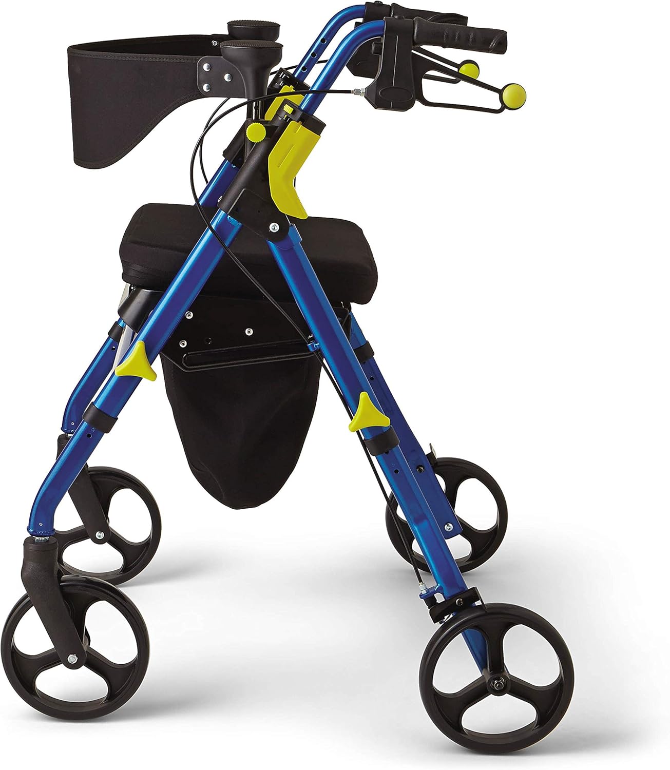 Medline Premium Empower Rollator Walker with Seat, Folding Rolling Walker with 8inch Wheels