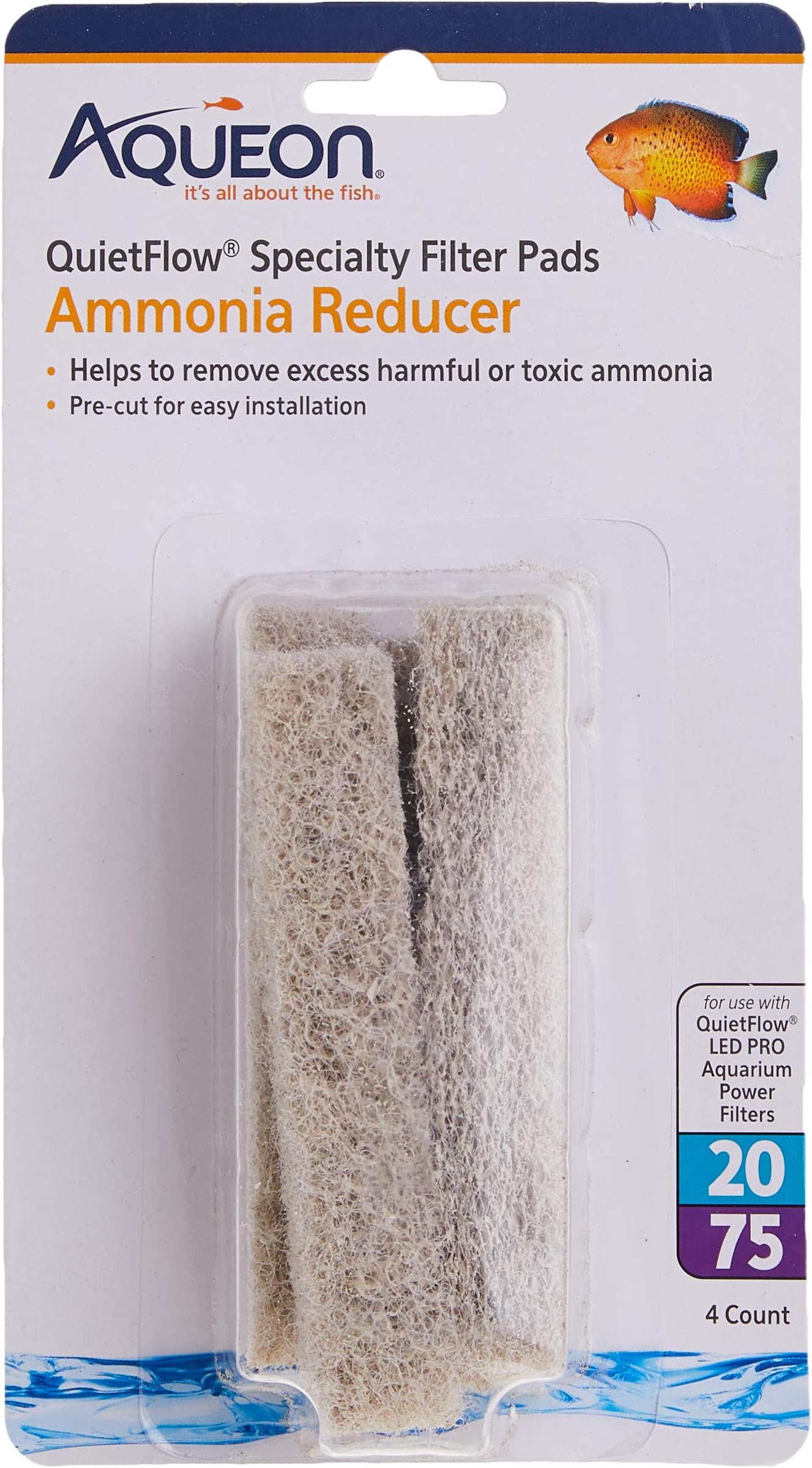 Aqueon Quiet Flow 20/75 Ammonia Reducing Specialty Filter Pad