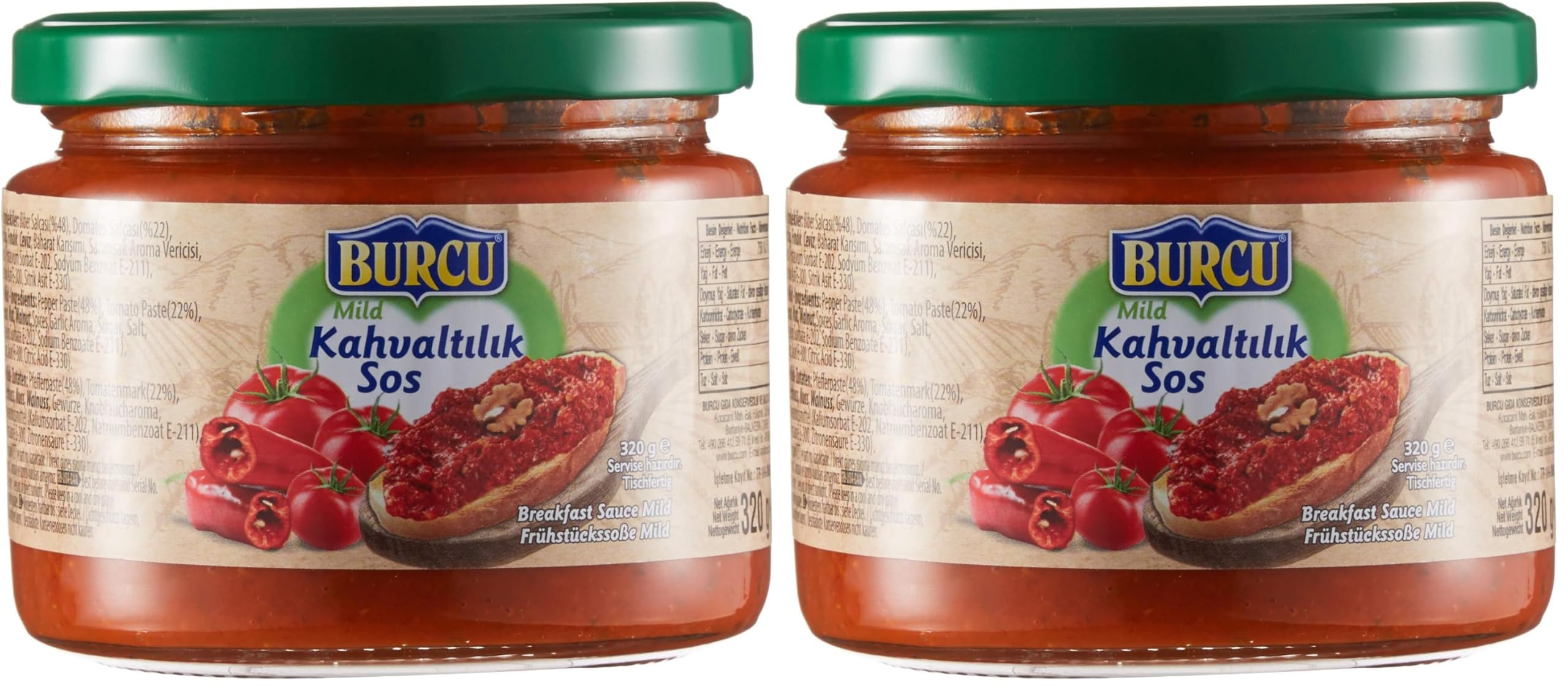 Burcu Gıda 320 Gr Kahvaltılık Sos Tatlı 2li paket